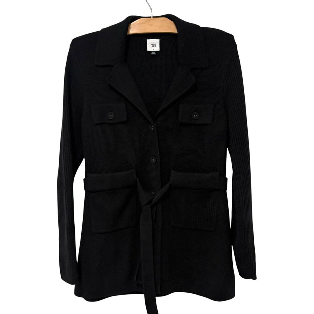 CAbi | Jackie Cardigan Sweater #6174 Black Classic Minimalist Size Small